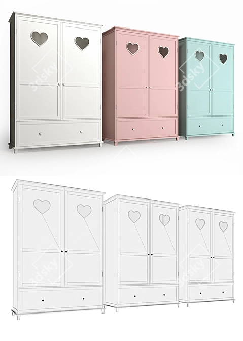 Adelina Series 2-Door Cabinet: Elegant Storage Solution 3D model image 3