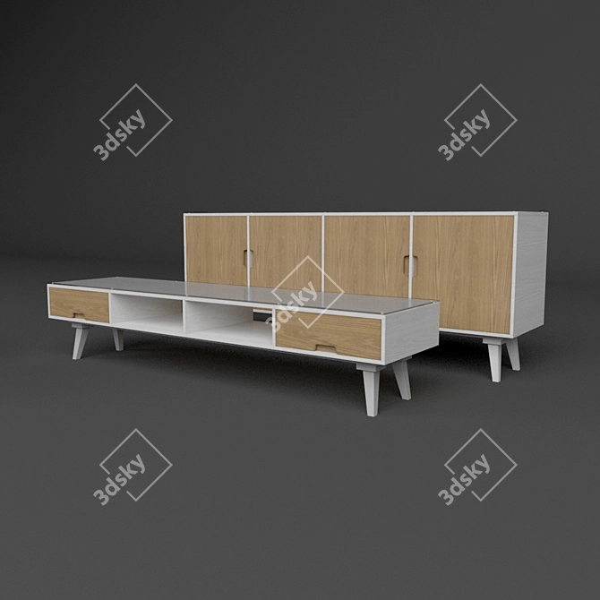 Elegant TAHA Furniture Set 3D model image 1