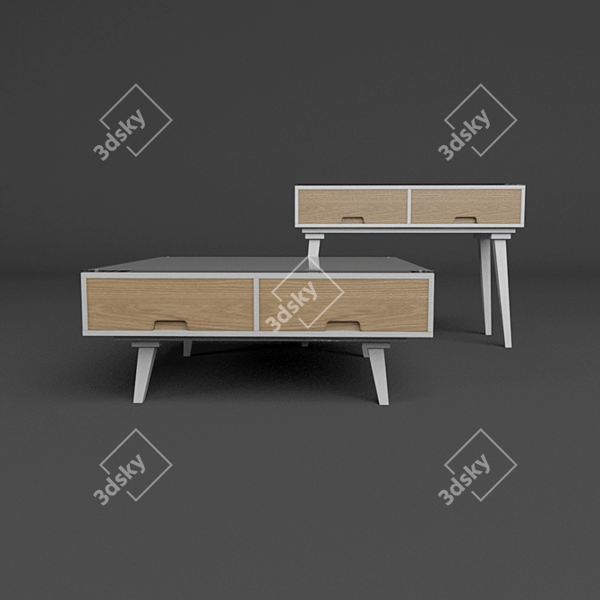 TAHA 02 Furniture Set Duo 3D model image 3