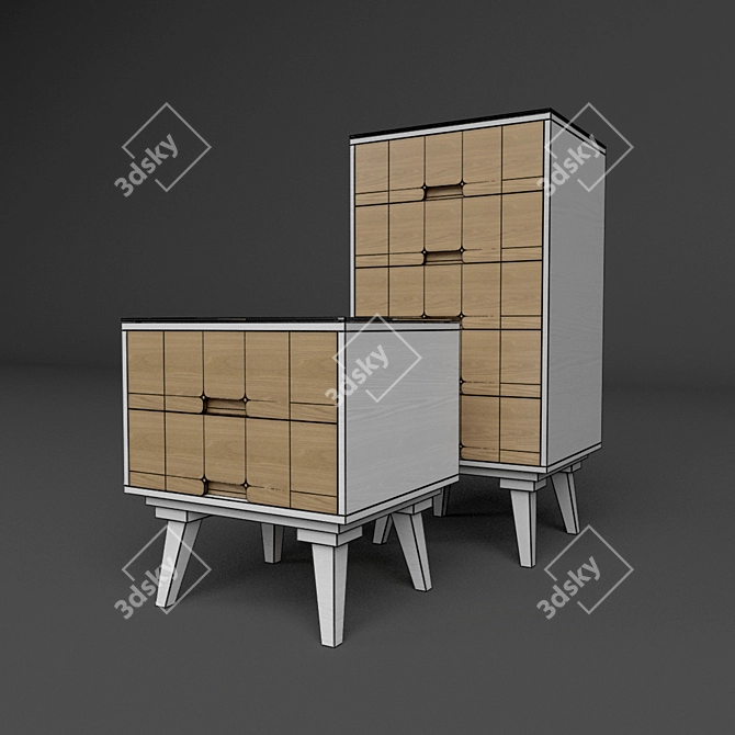 TAHA 03 Furniture Set: Pack of 3 3D model image 2