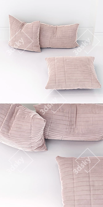 3D Model Cushions Set with Realistic Textures 3D model image 3