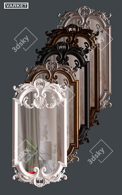 Eiffel Tower Mirror: Elegant and Stylish 3D model image 2