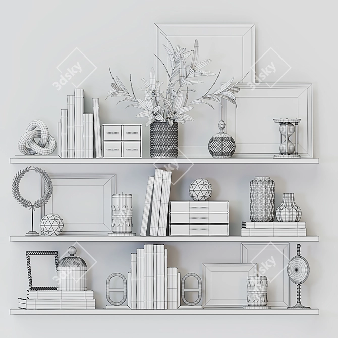 Elegant Decorative Set for Home 3D model image 2