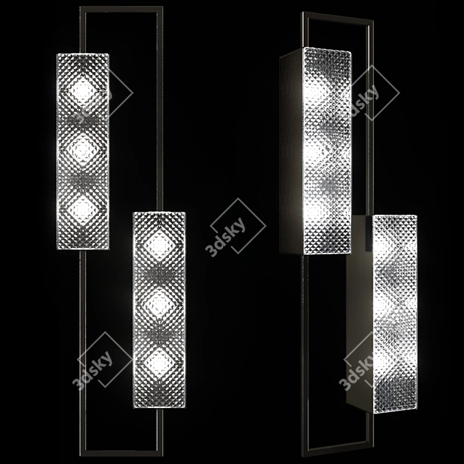 Vibrant 2-Light Sconce 3D model image 1