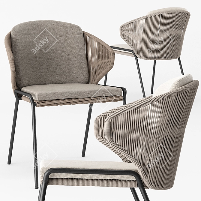 Modern Outdoor Chair: Manutti Radius 3D model image 5