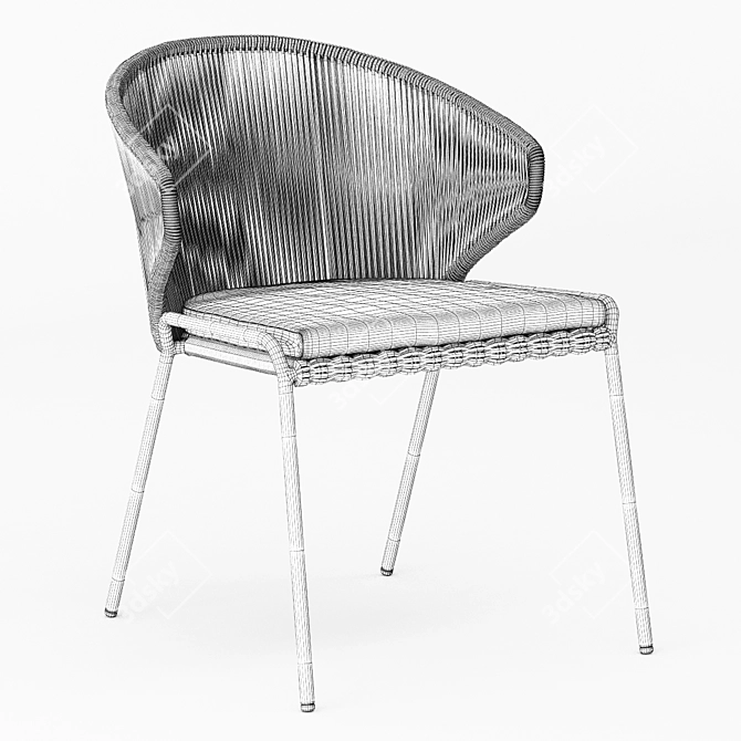 Modern Outdoor Chair: Manutti Radius 3D model image 7