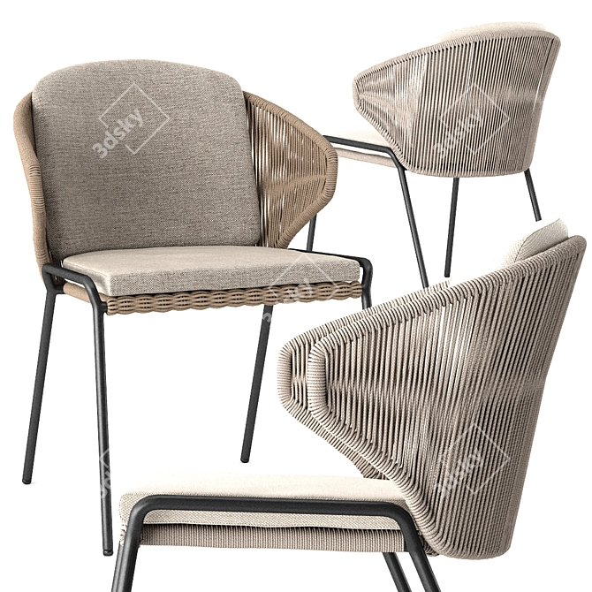 Modern Outdoor Chair: Manutti Radius 3D model image 8