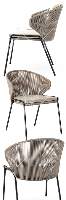 Modern Outdoor Chair: Manutti Radius 3D model image 9