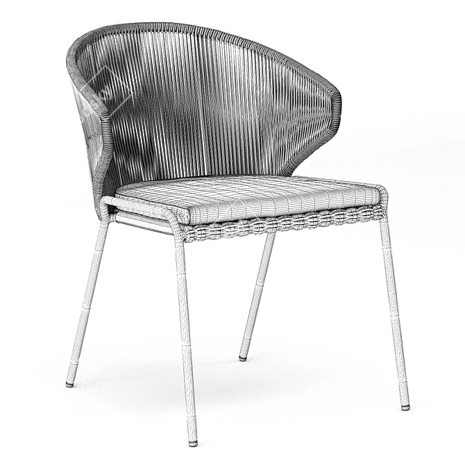 Modern Outdoor Chair: Manutti Radius 3D model image 10