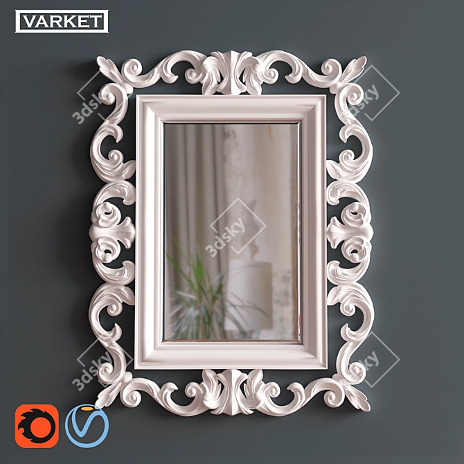 Riflesso Wall Mirror - Elegant and Stylish 3D model image 1