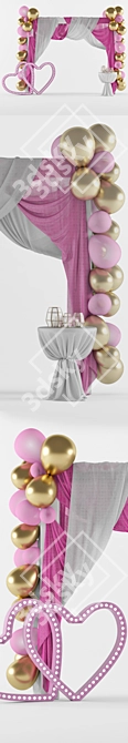 Wedding Bliss Decor Set 3D model image 2