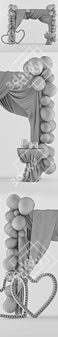 Wedding Bliss Decor Set 3D model image 3