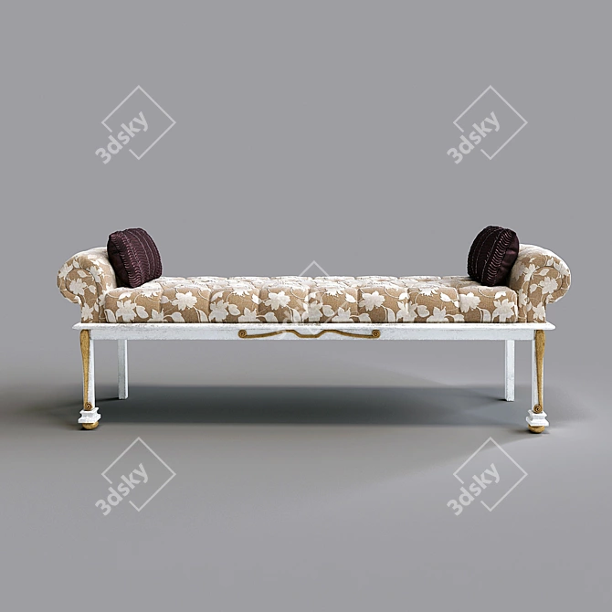 Elegant Ottoman: Classic Design 3D model image 1