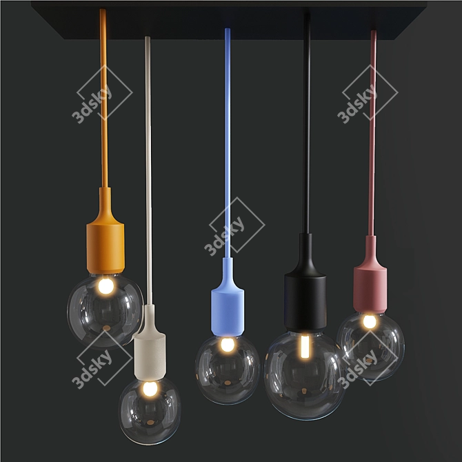 Vintage Pendant Lights Edison Design 3D model image 1