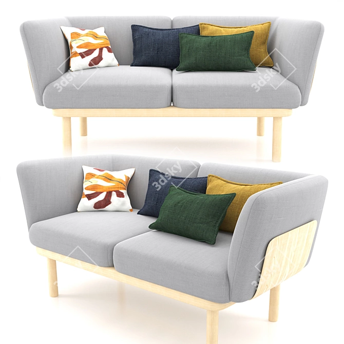 Modular Alki EGON 2 Sofa: Versatile Design 3D model image 1