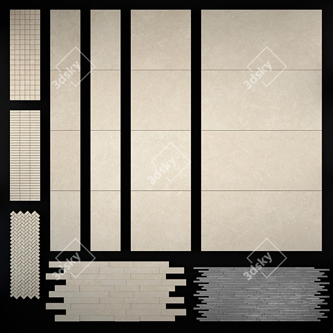 Italon Genesis Moon White - Elegant Mosaic & Tile Collection 3D model image 2