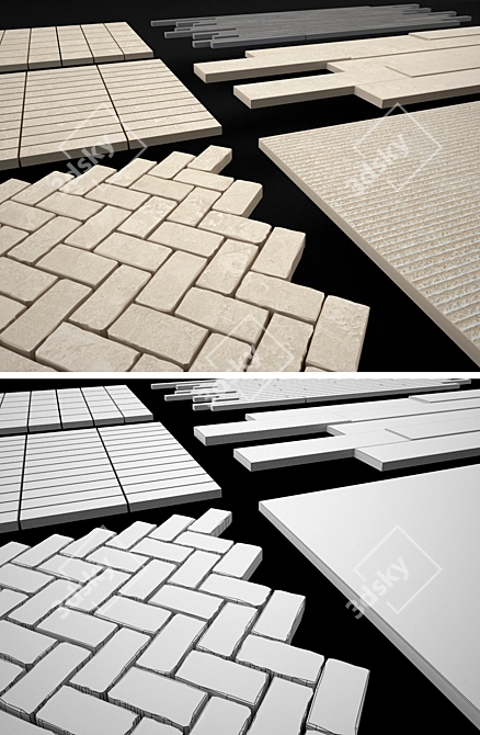 Italon Genesis Moon White - Elegant Mosaic & Tile Collection 3D model image 3