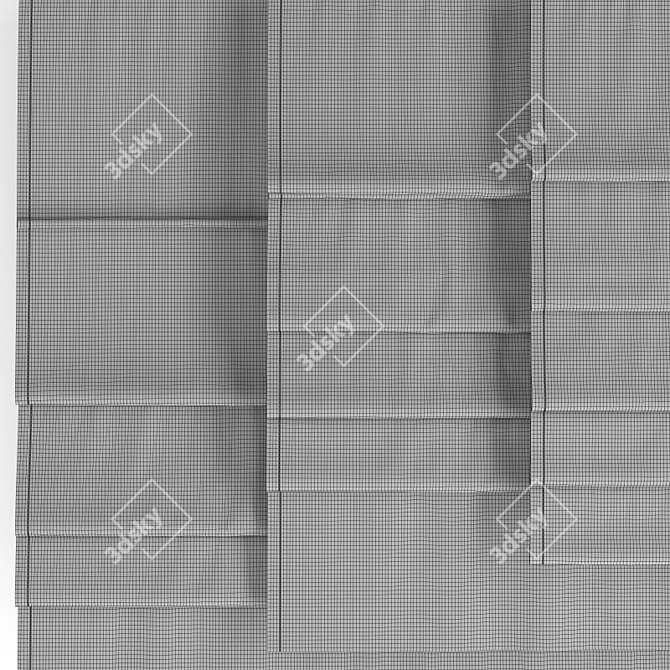 Elegant Roman Blinds 3D model image 3