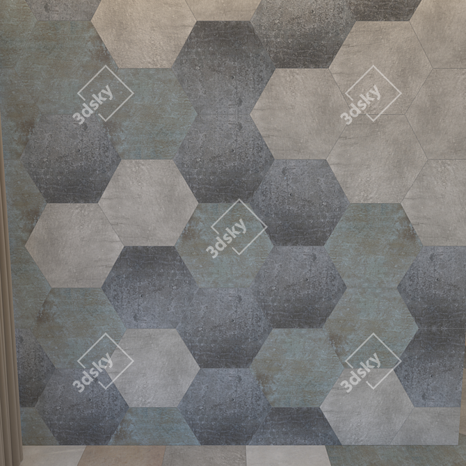 Exotic Jungle Hexagon Tiles 3D model image 2