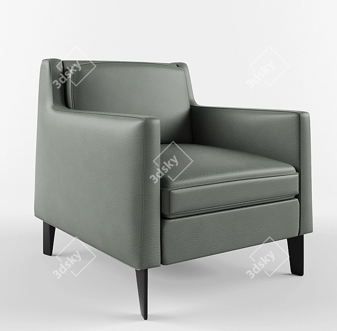 Natuzzzi Quiete Armchair: Stylish and Comfortable 3D model image 1