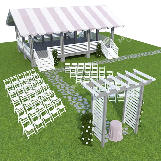 Wedding Dream Arch & Terrace 3D model image 1