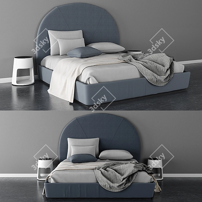 Modern Scandinavian Bjorn Bed 3D model image 1