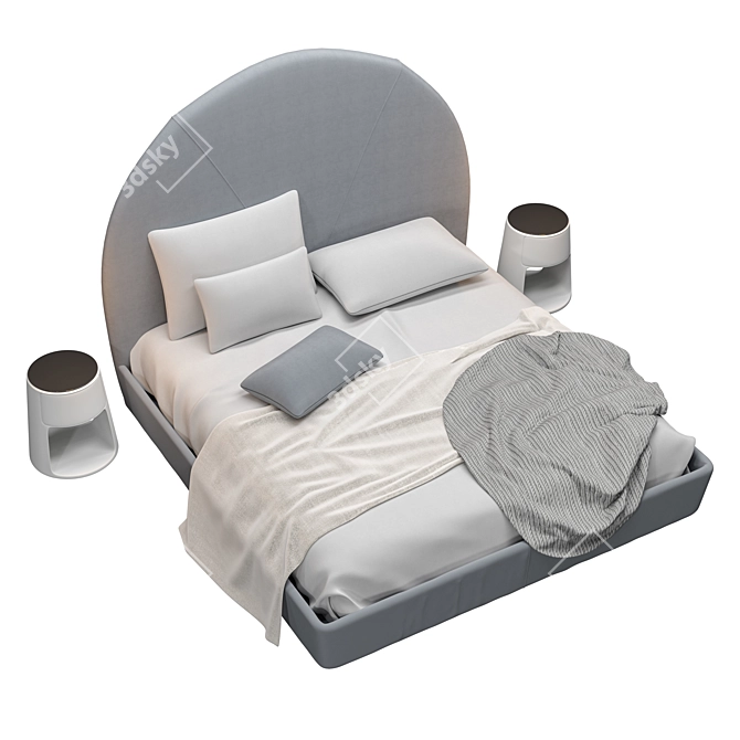 Modern Scandinavian Bjorn Bed 3D model image 3