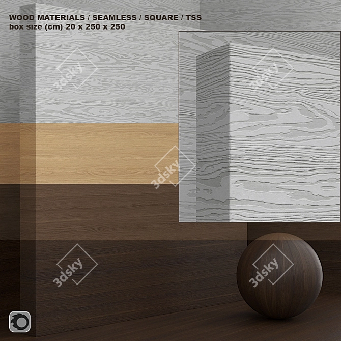 Title: Seamless Wood TSS Cleaf Plate Set 3D model image 1