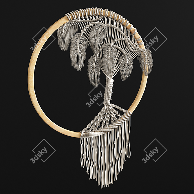  Handcrafted Macrame Wall Decor 3D model image 1