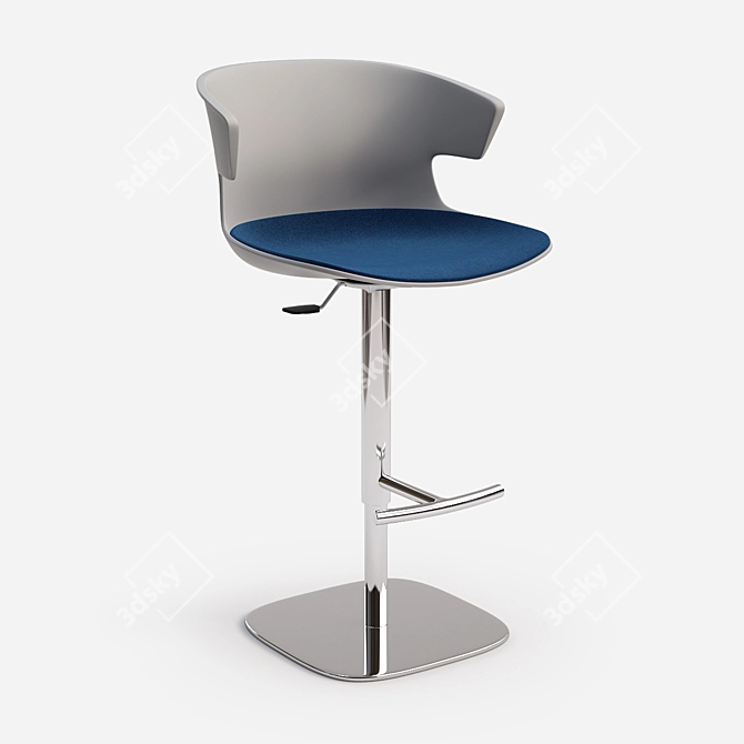 Quadrifoglio COVE Swivel Gas-Lift Stool+: Stylish, Versatile Seating Solution! 3D model image 1