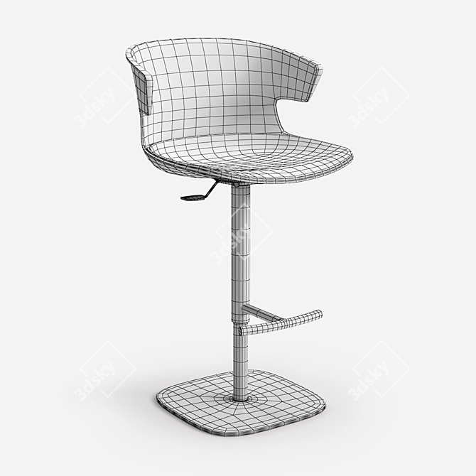 Quadrifoglio COVE Swivel Gas-Lift Stool+: Stylish, Versatile Seating Solution! 3D model image 2