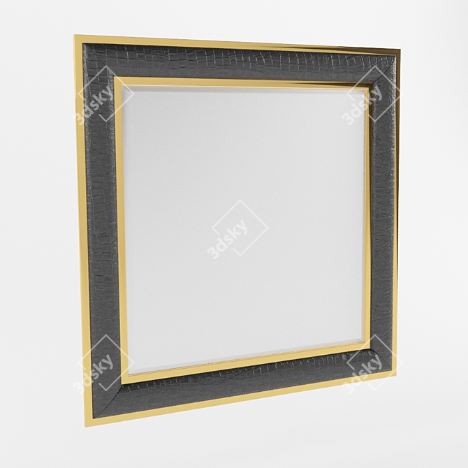 Elegant Croco Mirror - Luxurious Reflection 3D model image 2