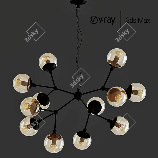 Crystal Lux Pendant Light | Modern and Elegant Lighting 3D model image 1