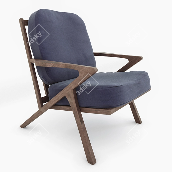 Cozy Lounge Chair 3D model image 1