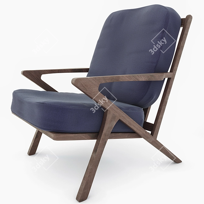 Cozy Lounge Chair 3D model image 3