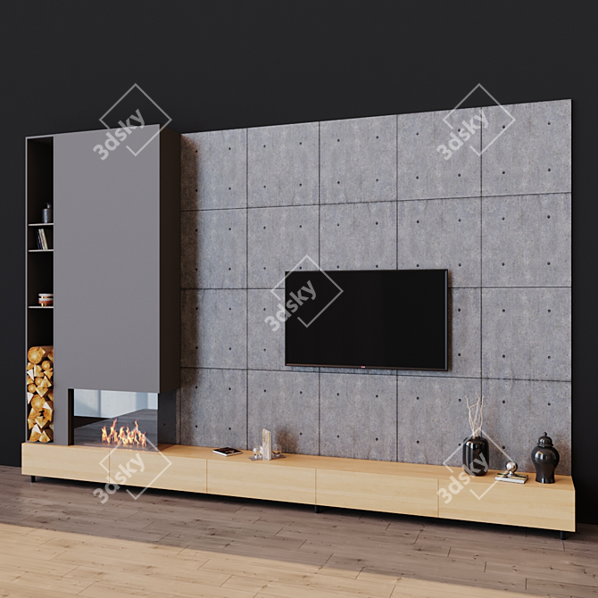 Title: Ultra HD TV Set with V-Ray Compatibility 3D model image 2