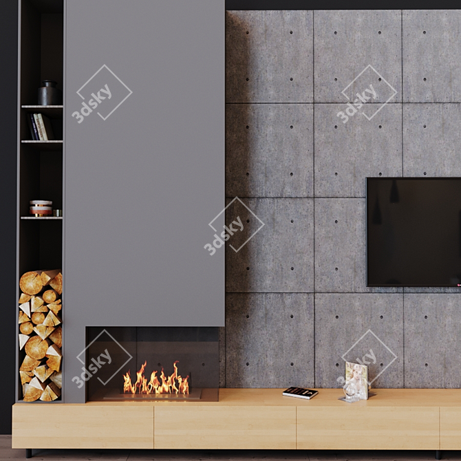 Title: Ultra HD TV Set with V-Ray Compatibility 3D model image 3