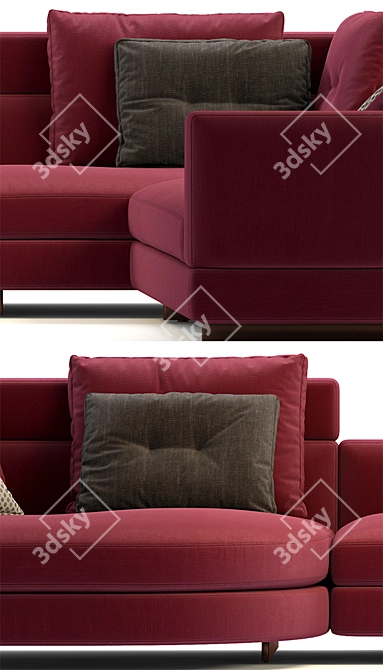 Elegant Minotti Alexander Sofa 3D model image 2