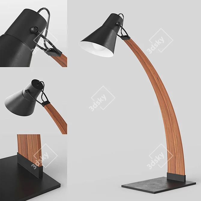 Sleek LED Desk Lamp 3D model image 1