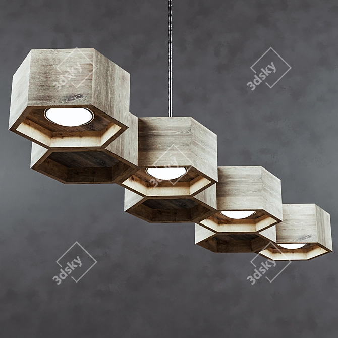 Modular Ceiling Light Fixture 3D model image 1