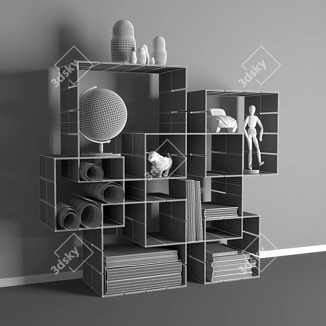 Konnex Standregal by Muller: Modern Storage Unit 3D model image 3