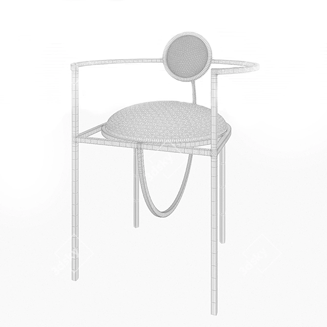 Lunar Bliss Designer Armchair 3D model image 3