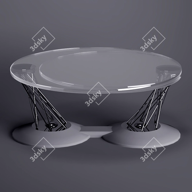 Gemelli Extendable Coffee Table & Side Table 3D model image 2