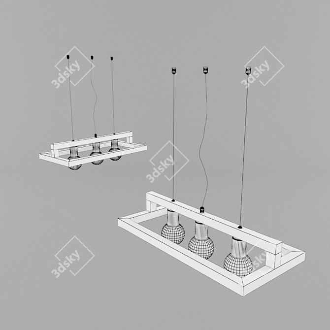 Elegant Zen Lamp 3D model image 3