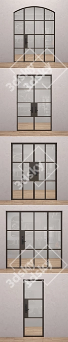 Sleek Steel Doors: Rehme 3 3D model image 2