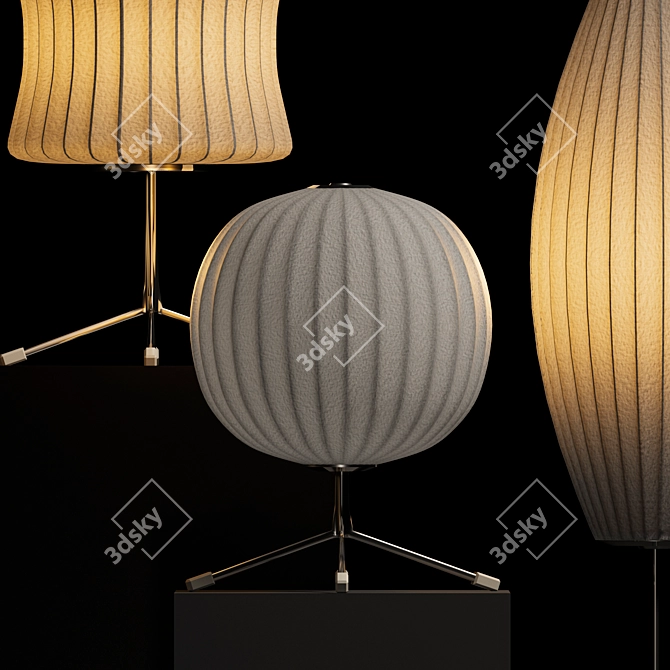 3ds Max Table Lamp Set 3D model image 2