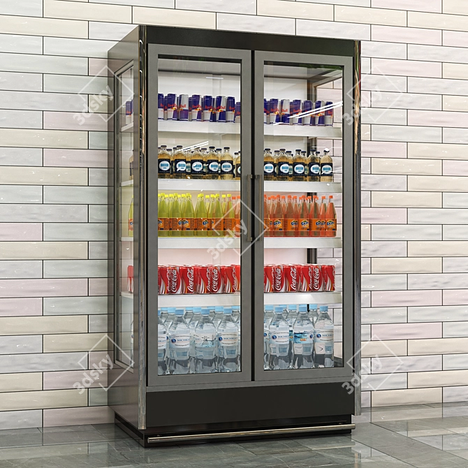 Beverage Cooling Cabinet 3D model image 2