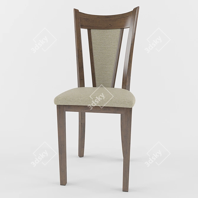 Elegant Upholstered Chair 3D model image 1