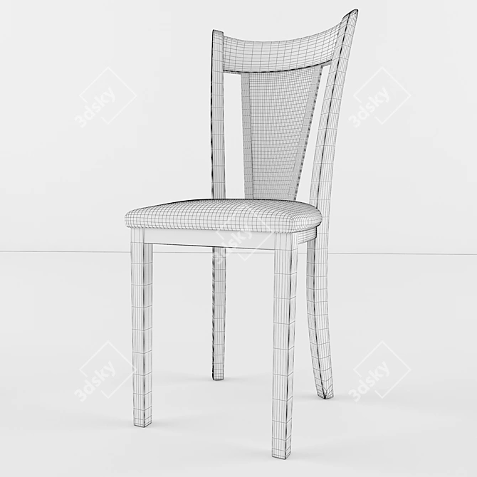 Elegant Upholstered Chair 3D model image 2