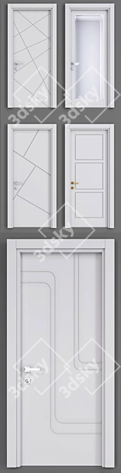 Italon Uno 5-Color Door Set 3D model image 2